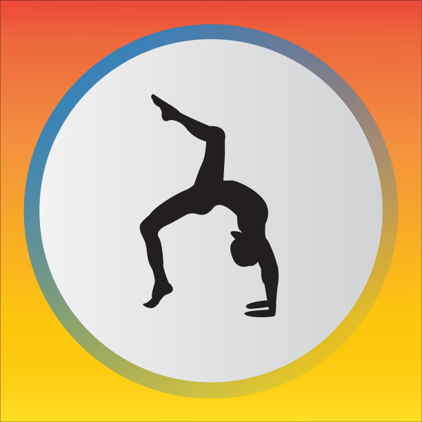 剪影年轻女子练习瑜伽。女孩普拉提。向量上的抽象背景莲花图片下载