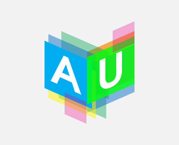 彩色几何形状的标志。图片下载