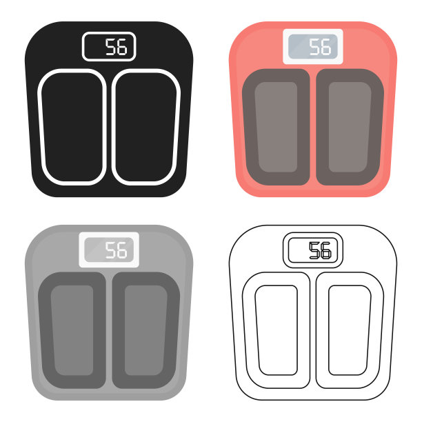 缩放图标在卡通风格孤立的白色背景。怀孕符号股票矢量网页插图。图片下载