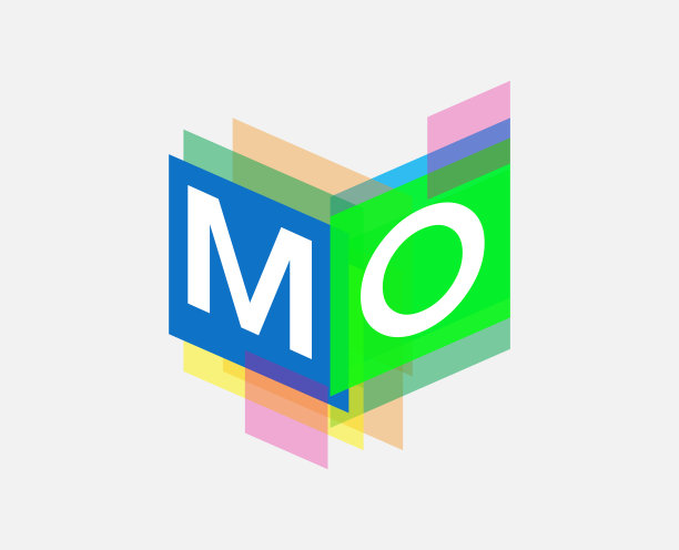 彩色几何形状的标志。图片下载