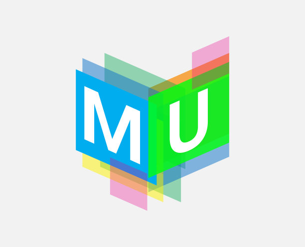 彩色几何形状的标志。图片下载