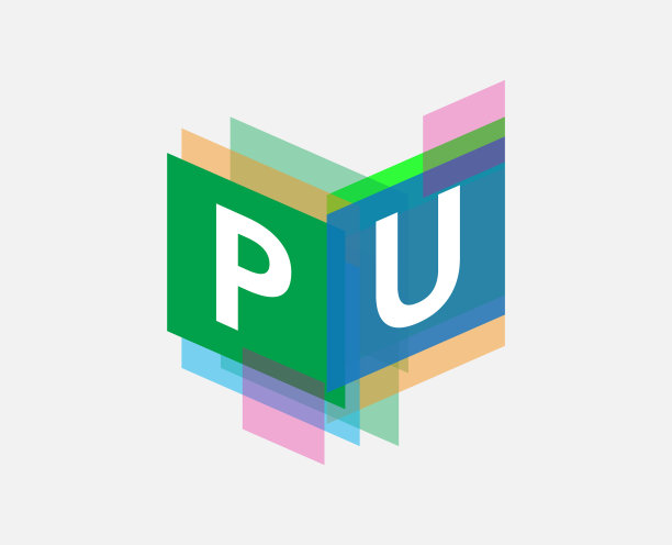 彩色几何形状的标志。图片下载