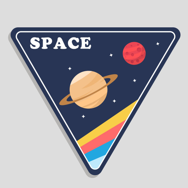 空间土星火星三角框架背景矢量图像图片下载