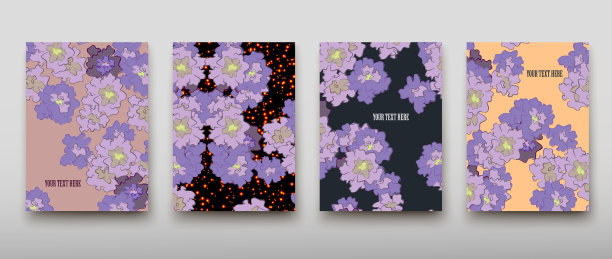 传单封面呈现抽象几何背景，布局在A4设置技术宣传册传单设计模板矢量阴影图片下载