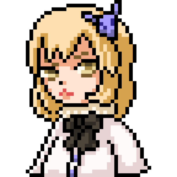 矢量像素美术动画女孩孤立卡通图片下载