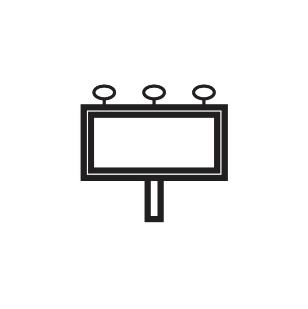 广告牌图标矢量插图，EPS10。图片下载