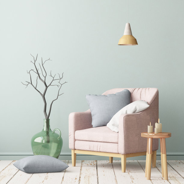 室内有扶手椅，背景是大理石墙图片下载