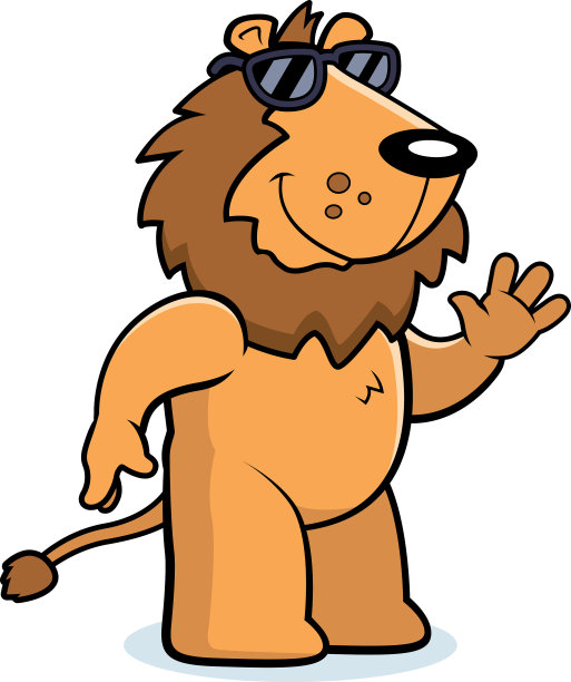 卡通狮子太阳镜图片下载