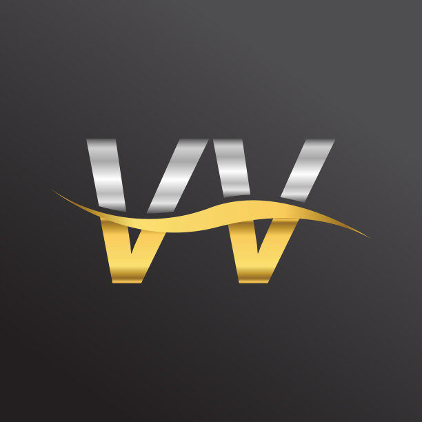 公司名称的首字母标识，金色和银色的勾形设计。图片下载