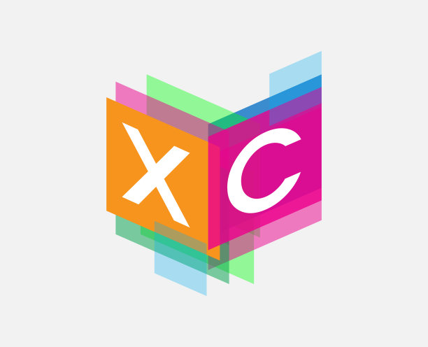 彩色几何形状的标志。图片下载