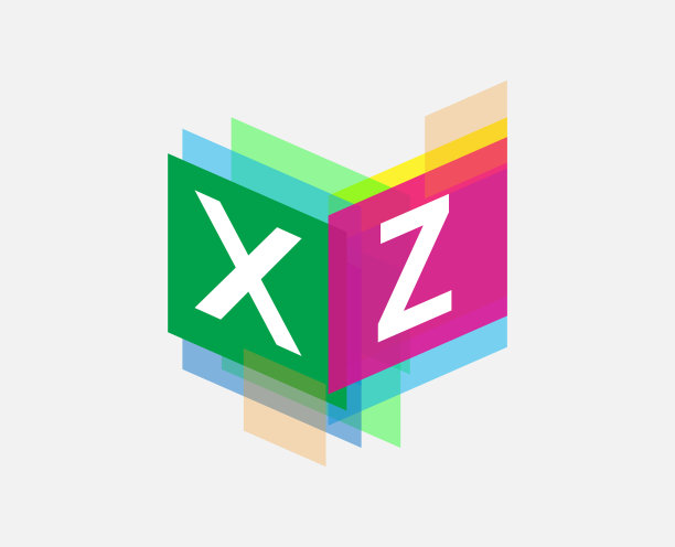 彩色几何形状的标志。图片下载