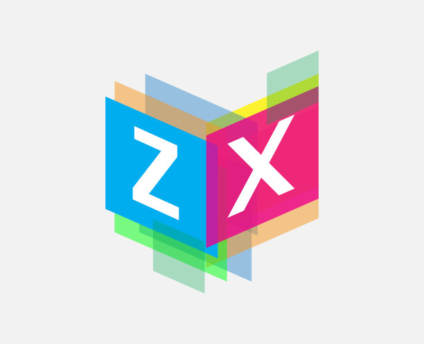 彩色几何形状的标志。图片下载