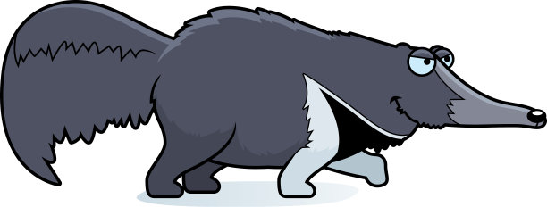 卡通食蚁兽跟踪图片下载