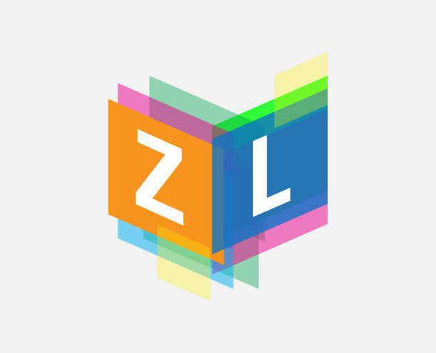 彩色几何形状的标志。图片下载