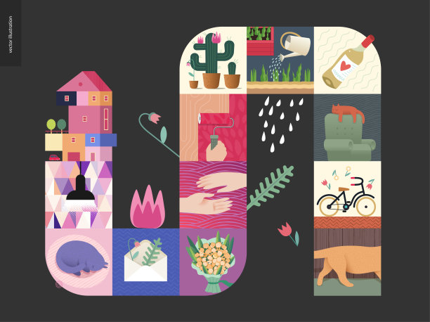 简单的事情-在黑色的背景上home合成图片下载