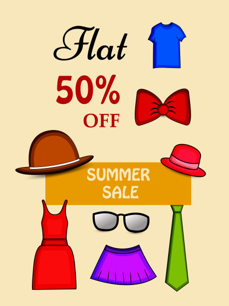 夏季背景插图图片下载