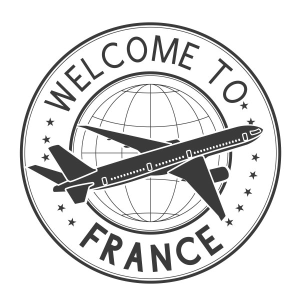 欢迎到法国旅游邮票图片下载