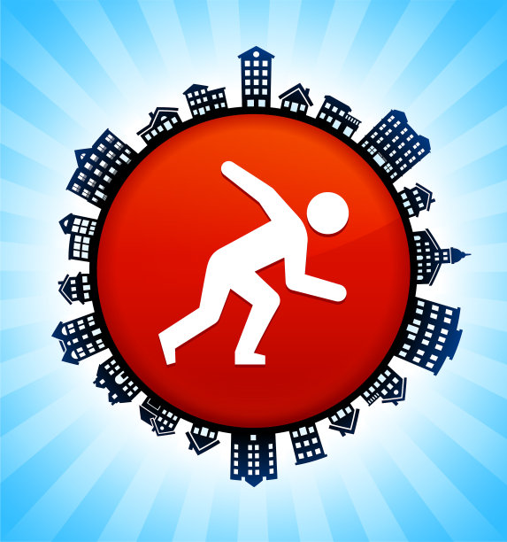 运动员在乡村城市天际线背景上跑步图片下载