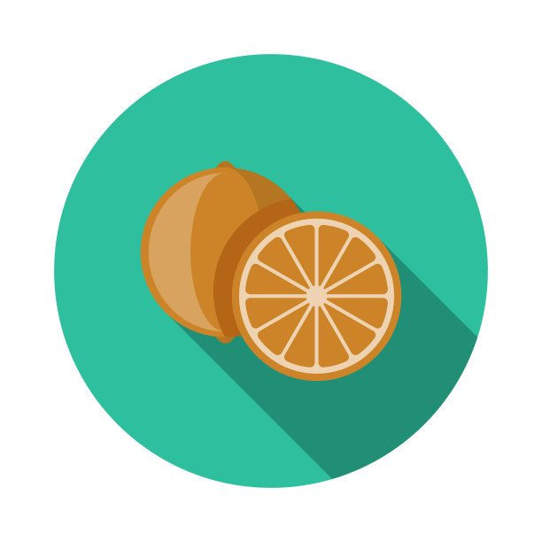 橙色平面设计中国新年图标图片下载