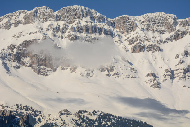 迷人的高山和冬季的纹理图片下载