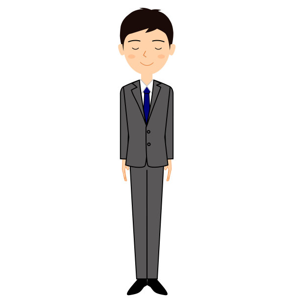 一个年轻商人的例子。手的姿势。图片下载