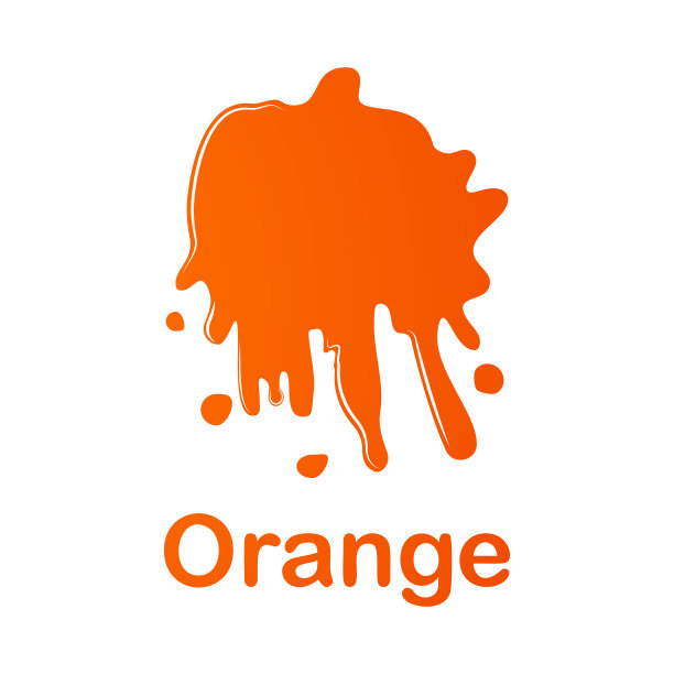 橙色的插图。移动概念和web应用的彩色喷溅元素。详细的橙色插图可以用于网页和手机。溢价图标图片下载