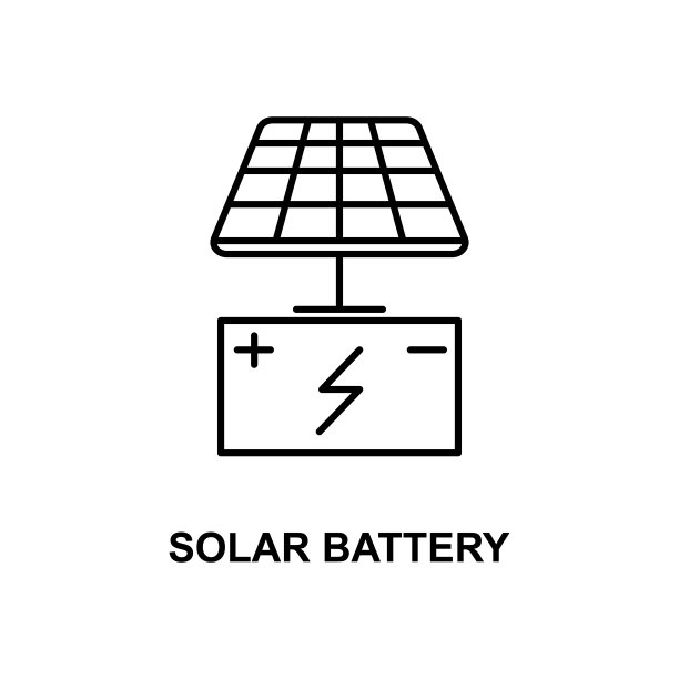 太阳能电池图标。用于移动概念和Web应用程序的技术元素图标。 可用于Web和移动设备的细线太阳能电池图标。优质图标图片下载