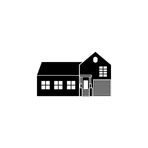 带有车库图标的房子。移动概念和web应用程序的旅游图标元素。带车库图标的细线房子可以用于网络和移动。溢价图标图片下载