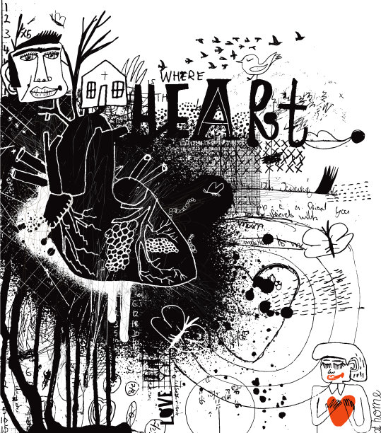 心、爱、家和人际关系图片下载