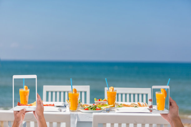 海边的新鲜早餐图片下载