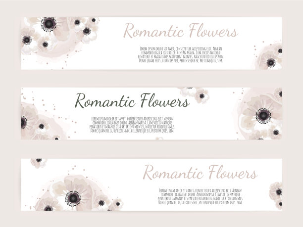 花卉标签套装图片下载