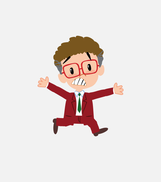 戴眼镜的商人吓坏了。图片下载