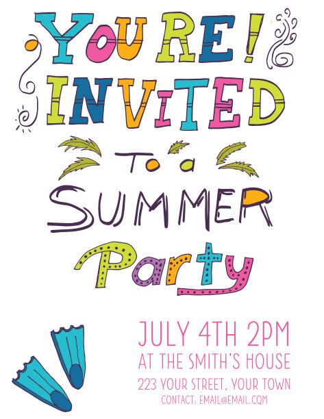 手绘夏日海洋涂鸦图片下载