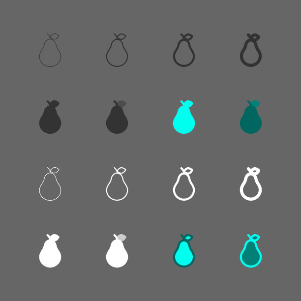 牛油果图标-多系列图片下载