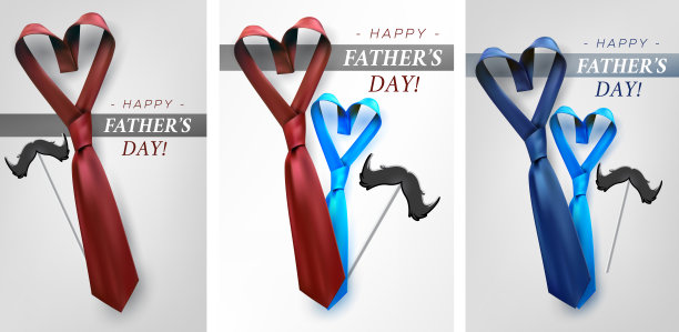 父亲节心形领带套图片下载
