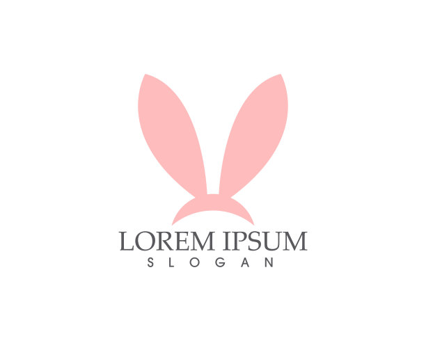 兔子标志和动物符号模板矢量图标设计图片下载