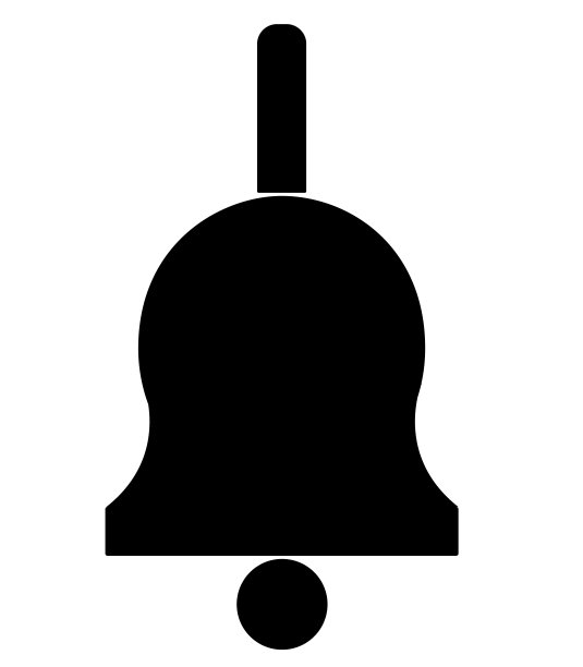 铃铛图标在白色背景。贝尔的迹象。平的风格。报警的象征。服务手铃的迹象。图片下载