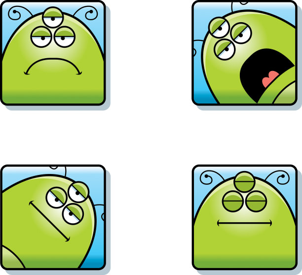 冷静卡通外星人图标图片下载