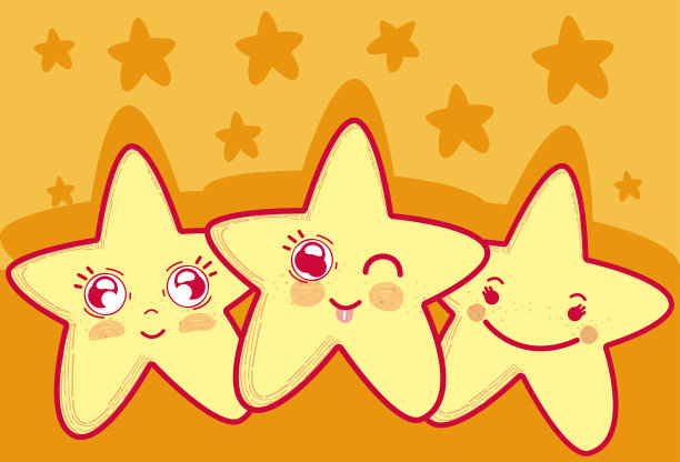 可爱和温柔的明星卡通图片下载