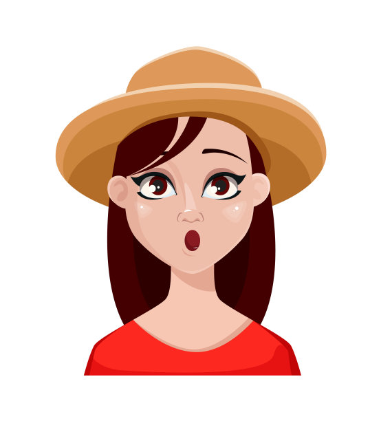 戴着帽子的农妇脸上的表情图片下载