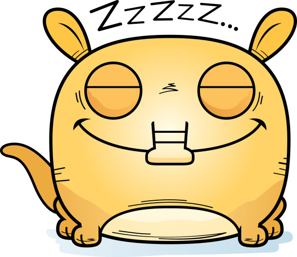 卡通Aardvark打盹图片下载