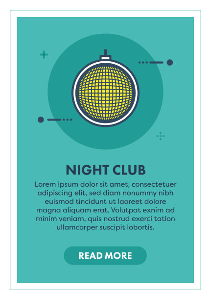 夜总会概念横幅图片下载