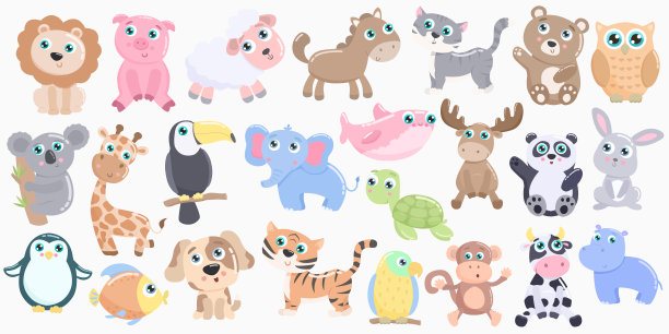 可爱的动物。图片下载