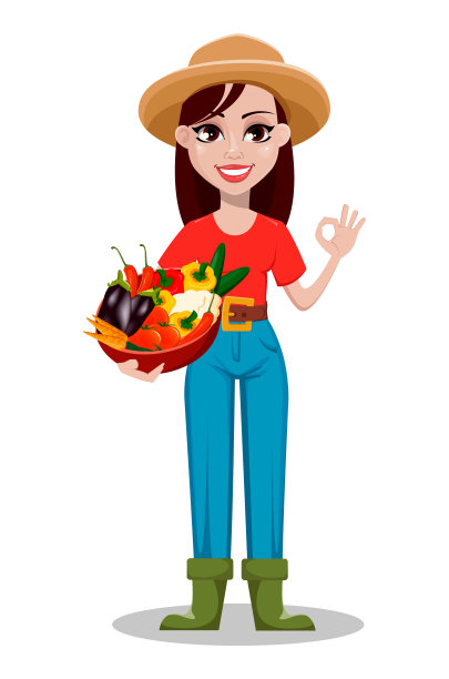 女农民卡通人物图片下载