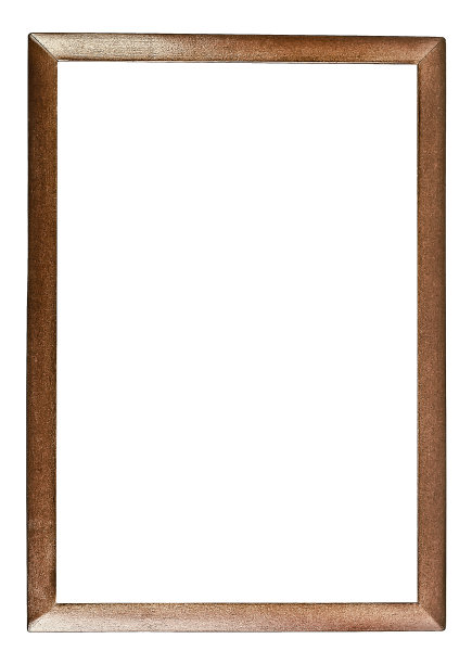 经典的木制框架孤立在白色背景上图片下载