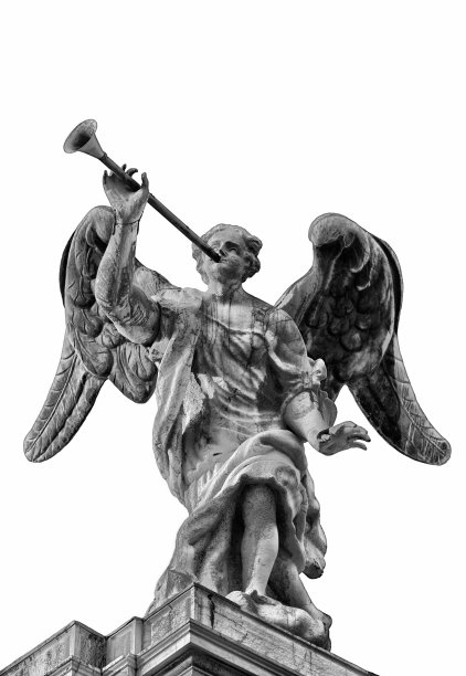雕塑在圣玛丽亚佐本尼哥教堂的顶部，威尼斯，意大利图片下载