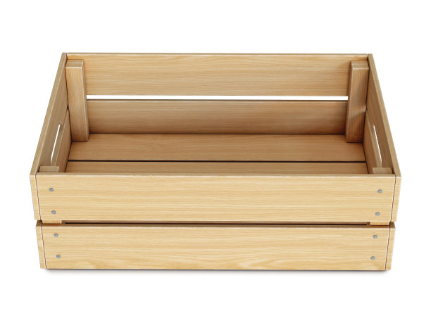 木箱孤立在白色背景上图片下载