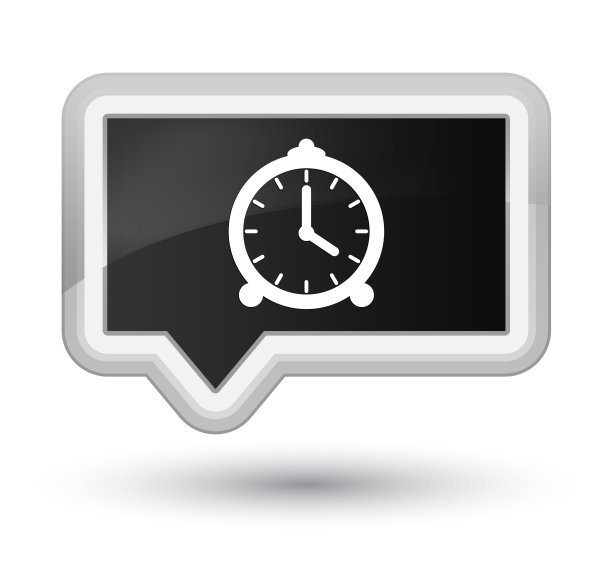 闹钟图标prime黑色横幅按钮图片下载