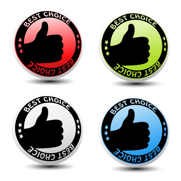 矢量标签-最佳选择符号，手势图片下载