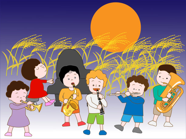 秋天的音乐动物图片下载